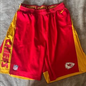 Nike Red and Yellow KC Kansas City Chiefs Shorts XL with pockets